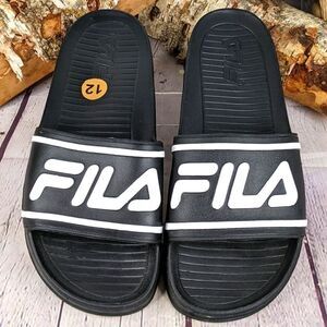 Fila SLEEK SLIDE LT Black Slip-On Athletic Sandals